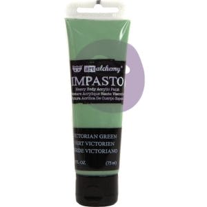 Prima Finnabair Art Alchemy Impasto Paint - Victorian Green (2.5 Fluid Ounces)