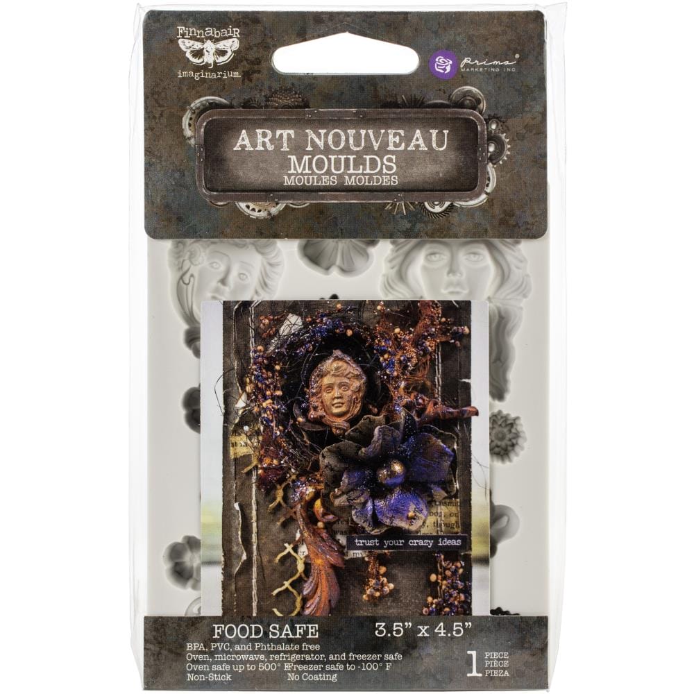 Prima Finnabair Decor Moulds 3.5"X4.5" - Art Nouveau prima marketing mould art novuea 1 Prima Finnabair Decor Moulds 3.5"X4.5" - Art Nouveau