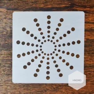 Mandala 5by5 inch stencils (Design 14)