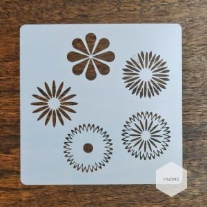 Mandala 5by5 inch stencils (Design 19)
