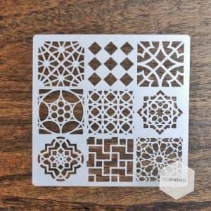 Mandala 5by5 inch stencils (Design 21)