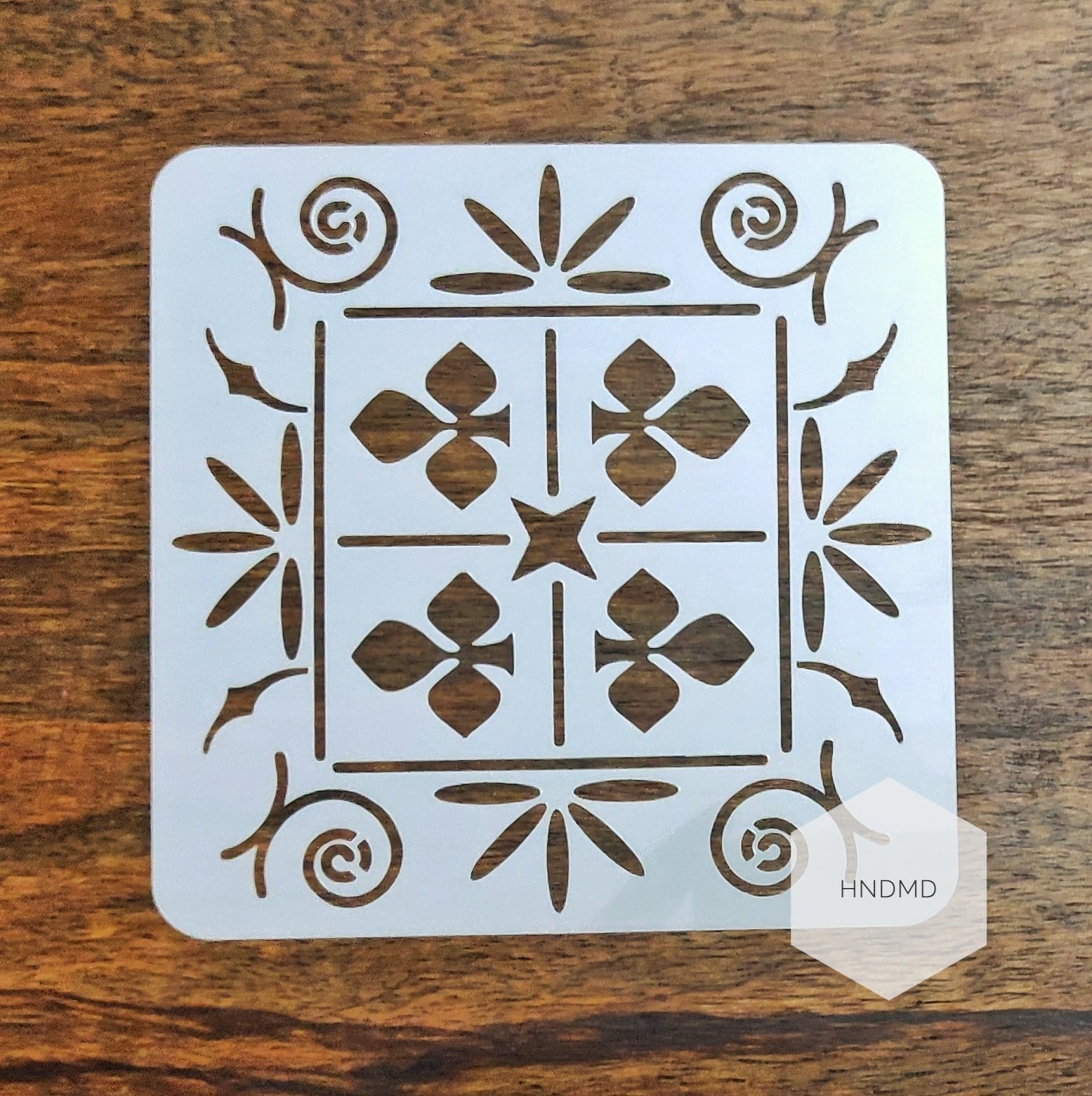 Mandala 5by5 inch stencils (Design 43) stencil CHCS 113 43 Mandala 5by5 inch stencils (Design 43)