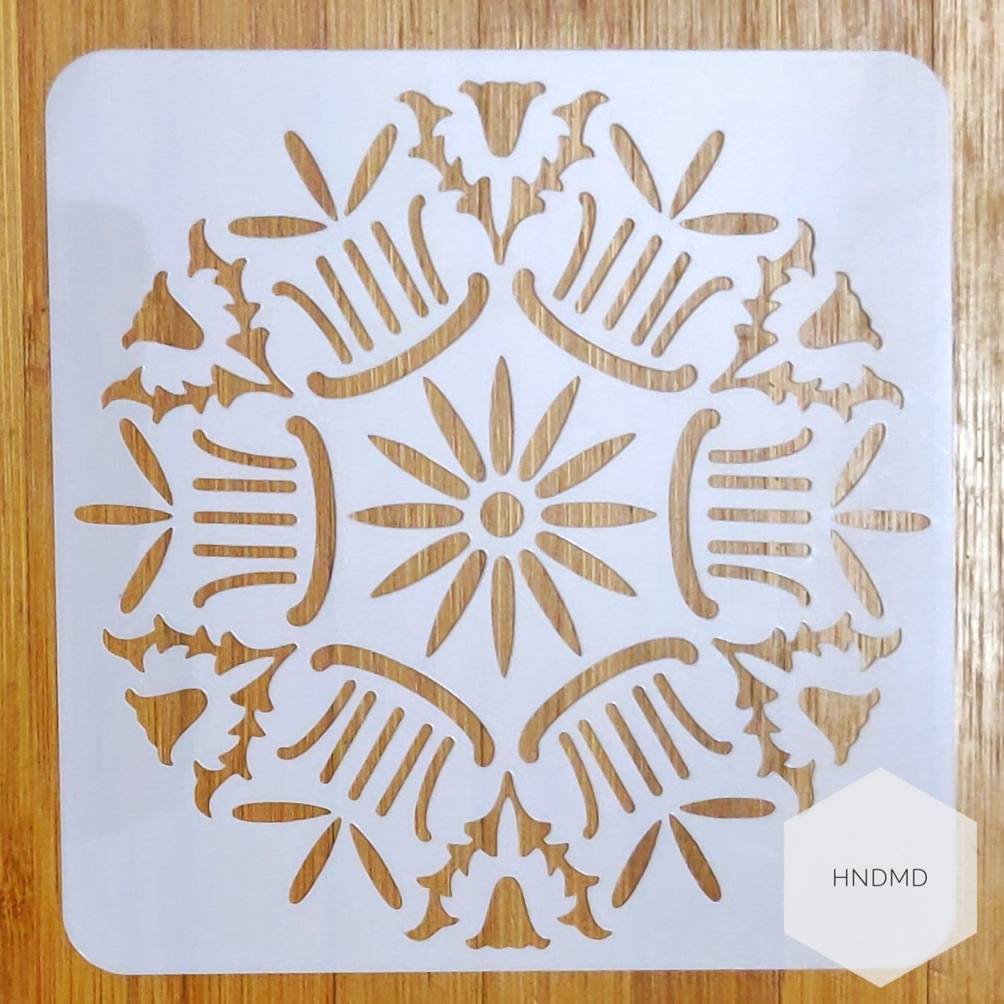 Mandala 5by5 inch stencils (Design 63) stencil CHCS 113 63 Mandala 5by5 inch stencils (Design 63)