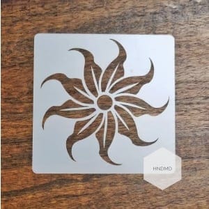 Mandala 5by5 inch stencils (Design 8)