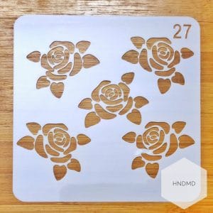 Stencil - Roses (5 by 5 inch)