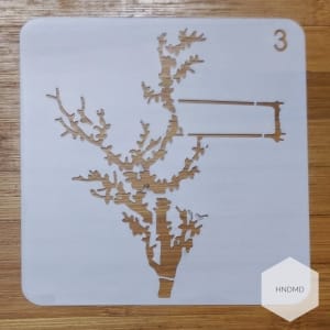 Stencil - Floral Frame (5 by 5 inch)