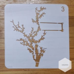 Stencil - Floral Frame (5 by 5 inch)