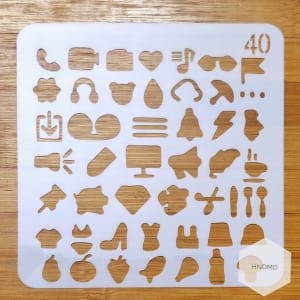 Stencil - Icons (5 by 5 inch)