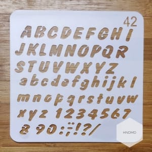 Stencil - Alphabets and Numbers (5 by 5 inch)
