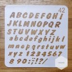 Stencil - Alphabets and Numbers (5 by 5 inch)