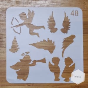 Stencil - Angels (5 by 5 inch)