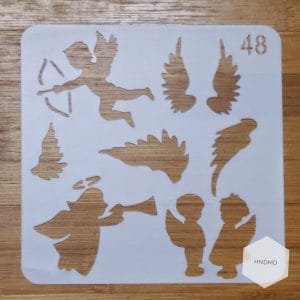 Stencil - Angels (5 by 5 inch)