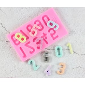 Numbers Silicone Clay Mould