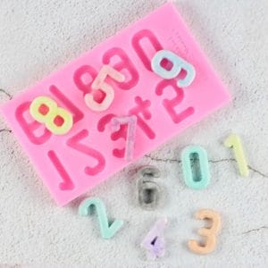 Numbers Silicone Clay Mould