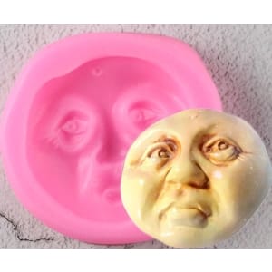 Moon Face Silicone Clay Mould