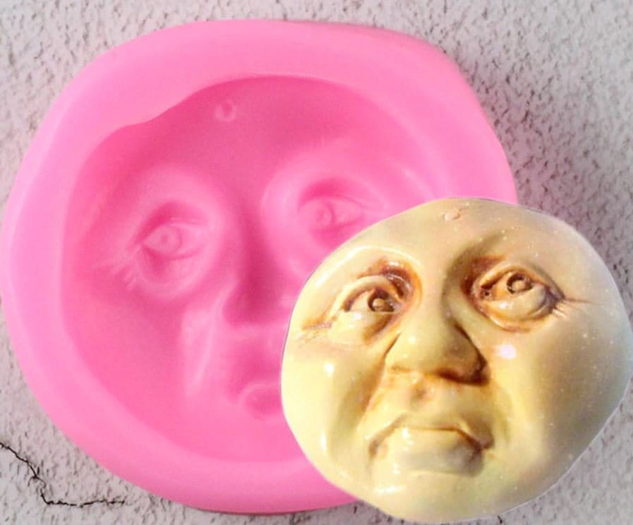 Moon Face Silicone Clay Mould