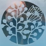 Circular Stencil - Leafy Vine Background