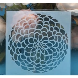 Circular Stencil - Simple Flower