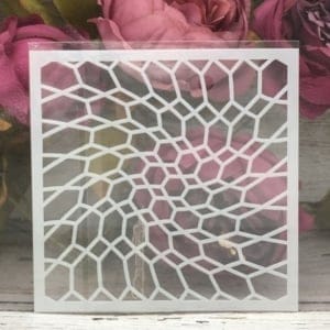 5by5 inch stencils - Hexagonal Pattern