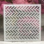 5by5 inch stencils - Diagonal Bricks