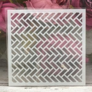 5by5 inch stencils - Diagonal Bricks