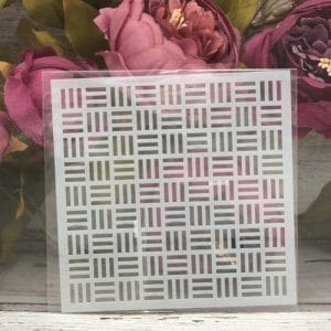 5by5 inch stencils - Striped Background