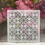 5by5 inch stencils - Trellis Background