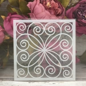 5by5 inch stencils - Ornate Background