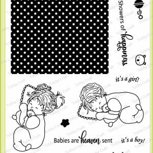 Tubby Photopolymer Clear Stamps - Boy and Girl