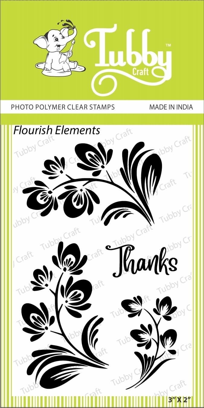 Tubby Photopolymer Clear Stamps - Flourish Elements tubby stamp flourish elements Tubby Photopolymer Clear Stamps - Flourish Elements