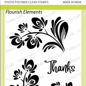 Tubby Photopolymer Clear Stamps - Flourish Elements