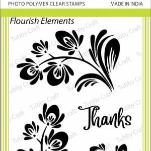 Tubby Photopolymer Clear Stamps - Flourish Elements