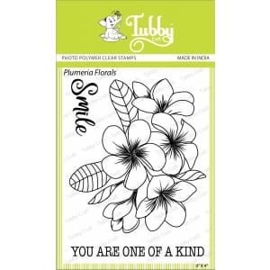 Tubby Photopolymer Clear Stamps - Plumeria Florals