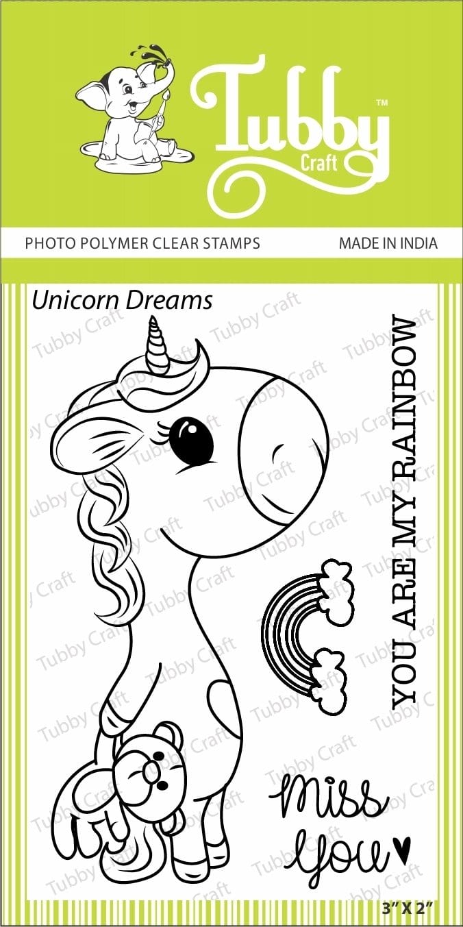 Tubby Photopolymer Clear Stamps - Unicorn Dreams