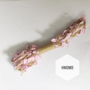 Leaves Jute Twine - Baby Pink