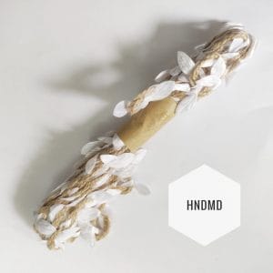 Leaves Jute Twine - White