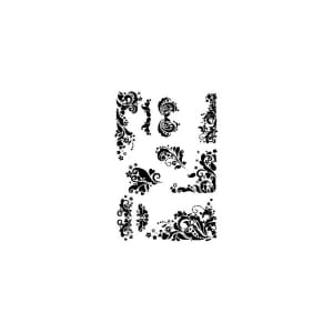 Cadence A4 Stencil - Dot Flourishes