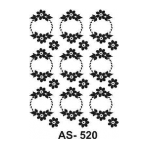 Cadence A4 Stencil - Circle Flourishes