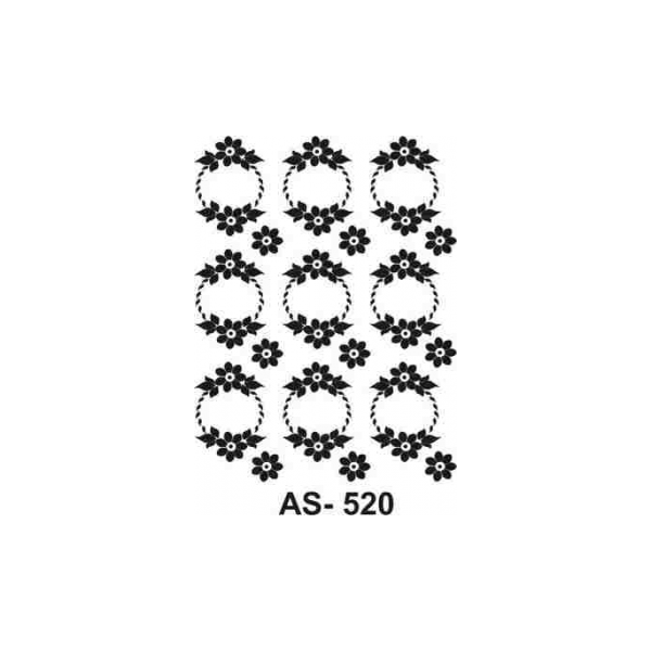 Cadence A4 Stencil - Circle Flourishes