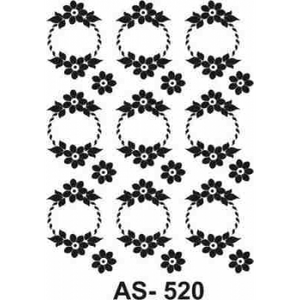 Cadence A4 Stencil - Circle Flourishes