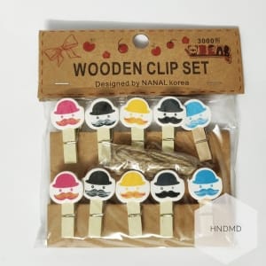 Assorted Wooden Clips - Funny Gentlemen