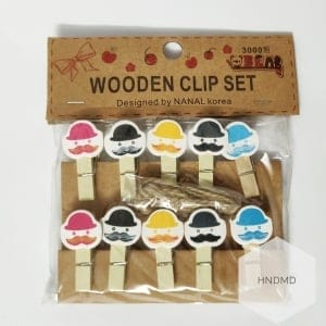 Assorted Wooden Clips - Funny Gentlemen