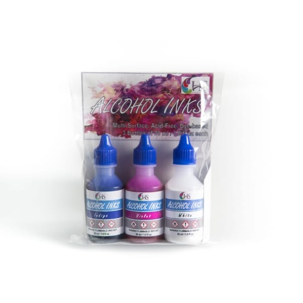HS Alcohol Inks - Set 5 (Indigo, White and Violet)