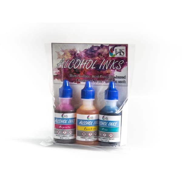 HS Alcohol Inks - Set 2 (Magenta, Pine and Sunshine)