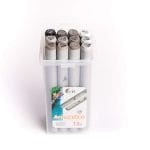 Hakims Alcohol Markers Set of 12 Warm Grey