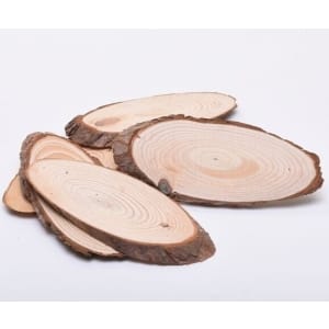 Natural Oval Wooden Slice (12 by 4.5 inch)