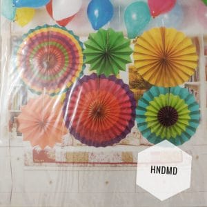 Paper Fan Decorations (Party Essentials) - Bright Fans
