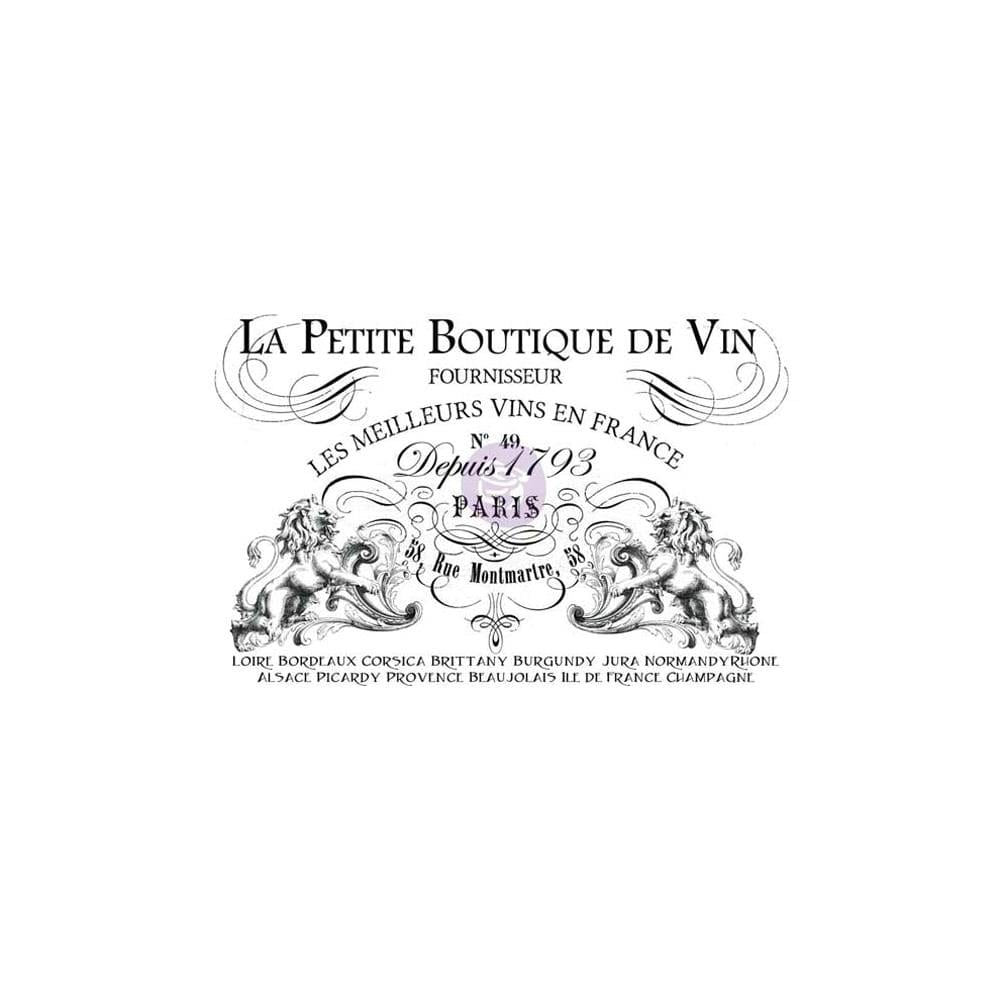 Prima Iron Orchid Designs Decor Transfer Rub-Ons - PetitVin Wide (36.25"X25.25") Prima Rub on Transfers 814397 Transfer Sheets