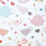 A pack of 12 by 12 inch German Decoupage Napkins ( 5 pcs )  - Cute Cups
