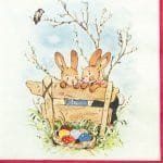 A pack of 12 by 12 inch German Decoupage Napkins ( 5 pcs )  - Bunny Friends